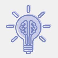 Icon idea. Artificial intelligence elements. Icon in two tone style. vector