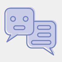 Icon chat bot. Artificial intelligence elements. Icon in two tone style. vector