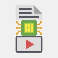 Icon text to . Artificial intelligence elements. Icon in flat style. vector