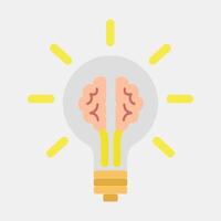 Icon idea. Artificial intelligence elements. Icon in flat style. vector