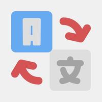 Icon translator. Artificial intelligence elements. Icon in flat style. vector