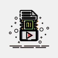 Icon text to . Artificial intelligence elements. Icon in MBE style. vector