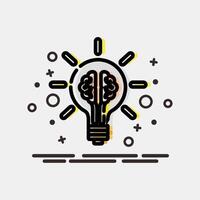 Icon idea. Artificial intelligence elements. Icon in MBE style. vector