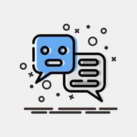 Icon chat bot. Artificial intelligence elements. Icon in MBE style. vector