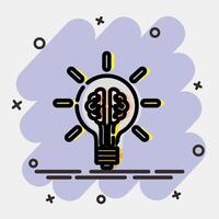 Icon idea. Artificial intelligence elements. Icon in comic style. vector