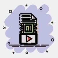 Icon text to . Artificial intelligence elements. Icon in comic style. vector