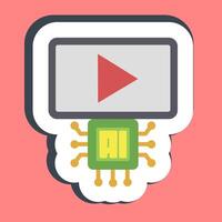 Sticker ai . Artificial intelligence elements. vector