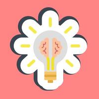 Sticker idea. Artificial intelligence elements. vector