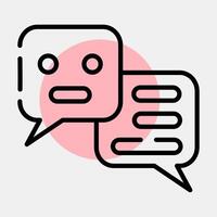 Icon chat bot. Artificial intelligence elements. Icon in color spot style. vector