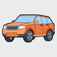 Flat Automobile Art on White Background vector