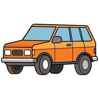 Isolated Flat Vehicle in Style vector