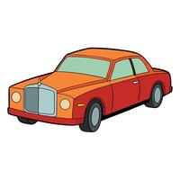 White Background Isolated Automobile Design vector