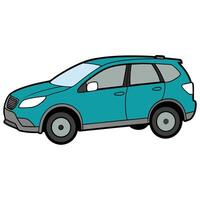 Isolated Automobile in Flat vector