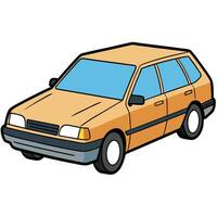 Flat Car Design Isolated vector
