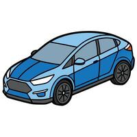 Flat Vehicle Design in vector