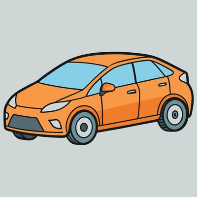Car Illustration with Simple Style