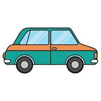 Isolated Automobile Drawing in vector