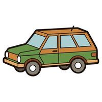 Automobile on a Plain White Background vector