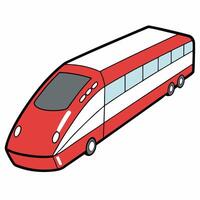 Simple Vehicle with Clean Lines and White vector