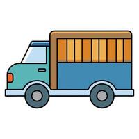 Flat Automobile Illustration with White Background vector