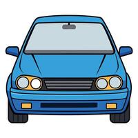 Line Drawing of Automobile on Isolated Background vector
