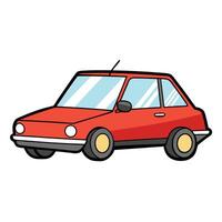 Drawing of Automobile on White Background vector
