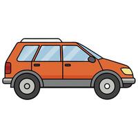 Isolated Car with Simple Design vector