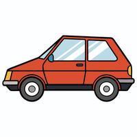 Isolated Automobile with Line Art vector
