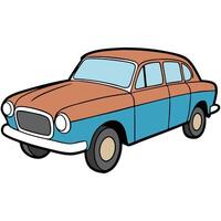 Vehicle Drawing in Line Style on White Background vector