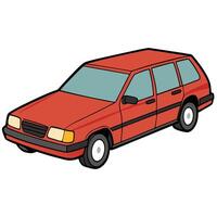 Minimal Vehicle Line Art in Style vector