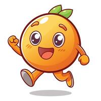 an orange character running vector