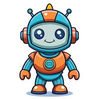 robot character illustration white background vector