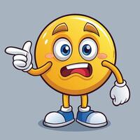 emoticon character with a sad face and a sad expression vector