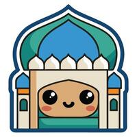 a cartoon character with a blue dome and a vector