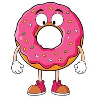 donut character white background vector