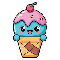 ice cream cone illustration vector