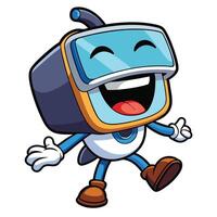 a cartoon robot wearing a virtual vector