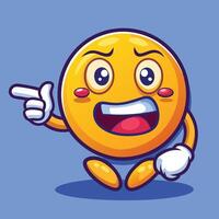 emoticon character with a point of the finger vector