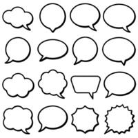 a set of speech bubbles white background vector