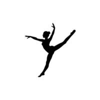 Ballerina silhouette Dancers isolated on white background.female ballet dancer vector