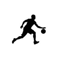 A basket ball player black silhouette vector