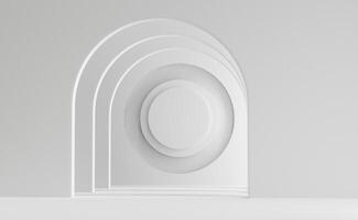 White empty interior room background, 3d rendering. photo