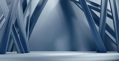 Abstract empty dark blue background with sunlight 3d rendering photo