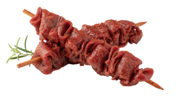 Fresh red meat BBQ cut out isolated transparent background png
