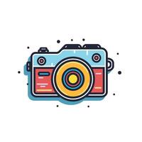 Capturing moments with a colorful camera design vector