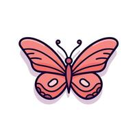 Colorful butterfly with patternful wings vector