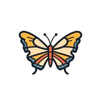 Colorful butterfly resting on a branch vector
