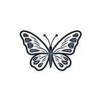 Elegant butterfly illustration in intricate style vector