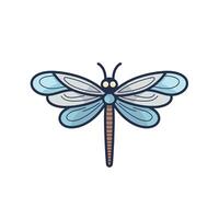 Colorful dragonfly resting on a leaf in springtime vector