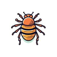 Bold, colorful bee design with details vector